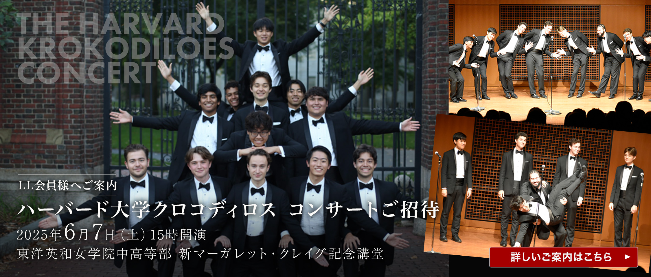 ハーバード大学クロコディロス　コンサートご招待